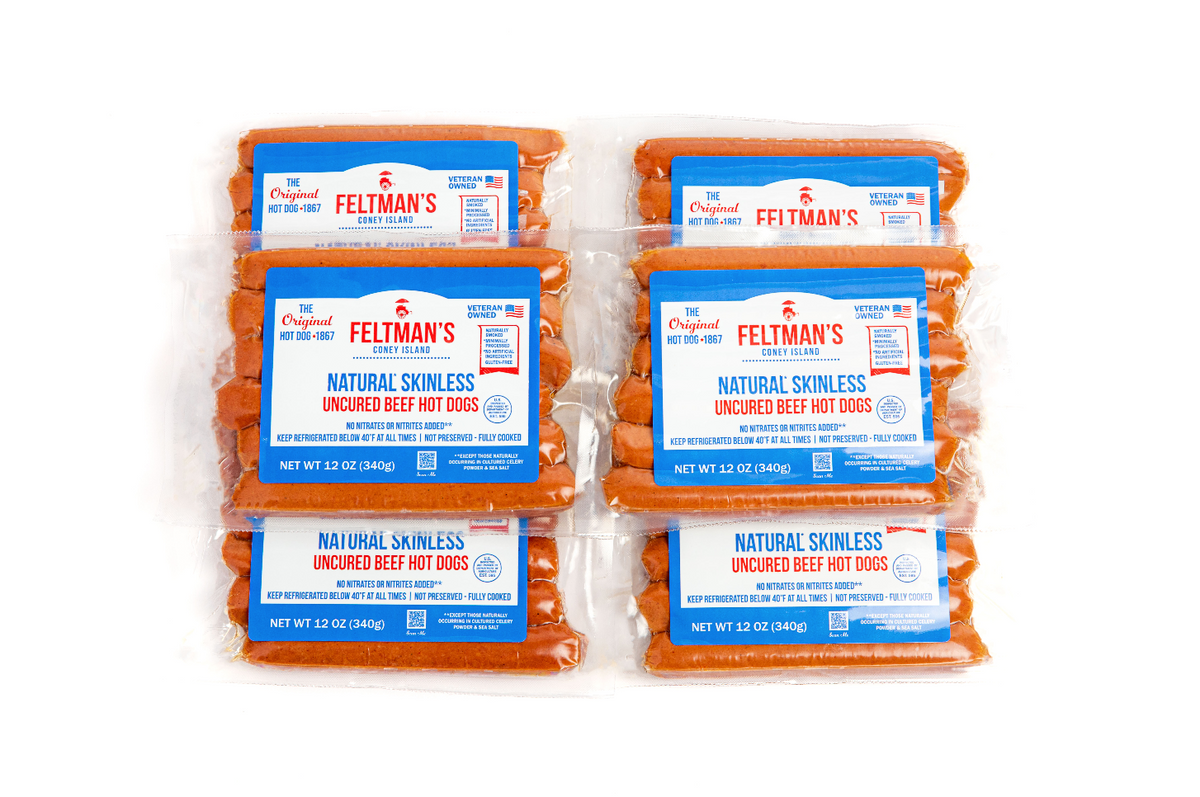 12oz Skinless Hot Dogs | Feltman's of Coney Island